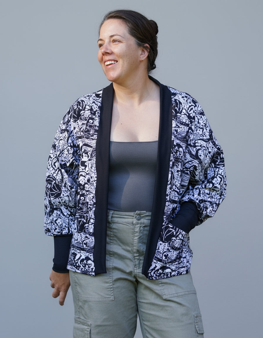 Celeste cardigan styled for cozy chic weekend vibes