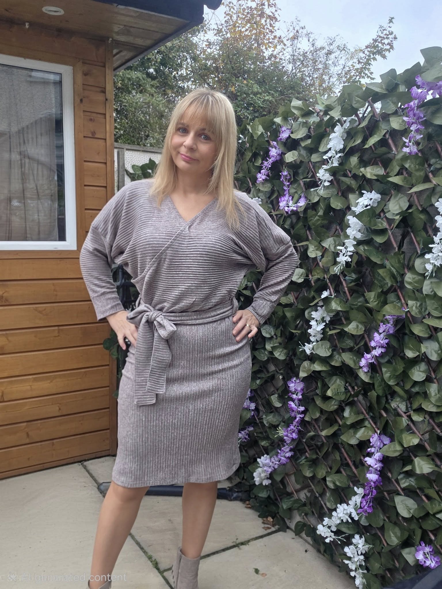 Date night crossover wrap dress sewing pattern for women