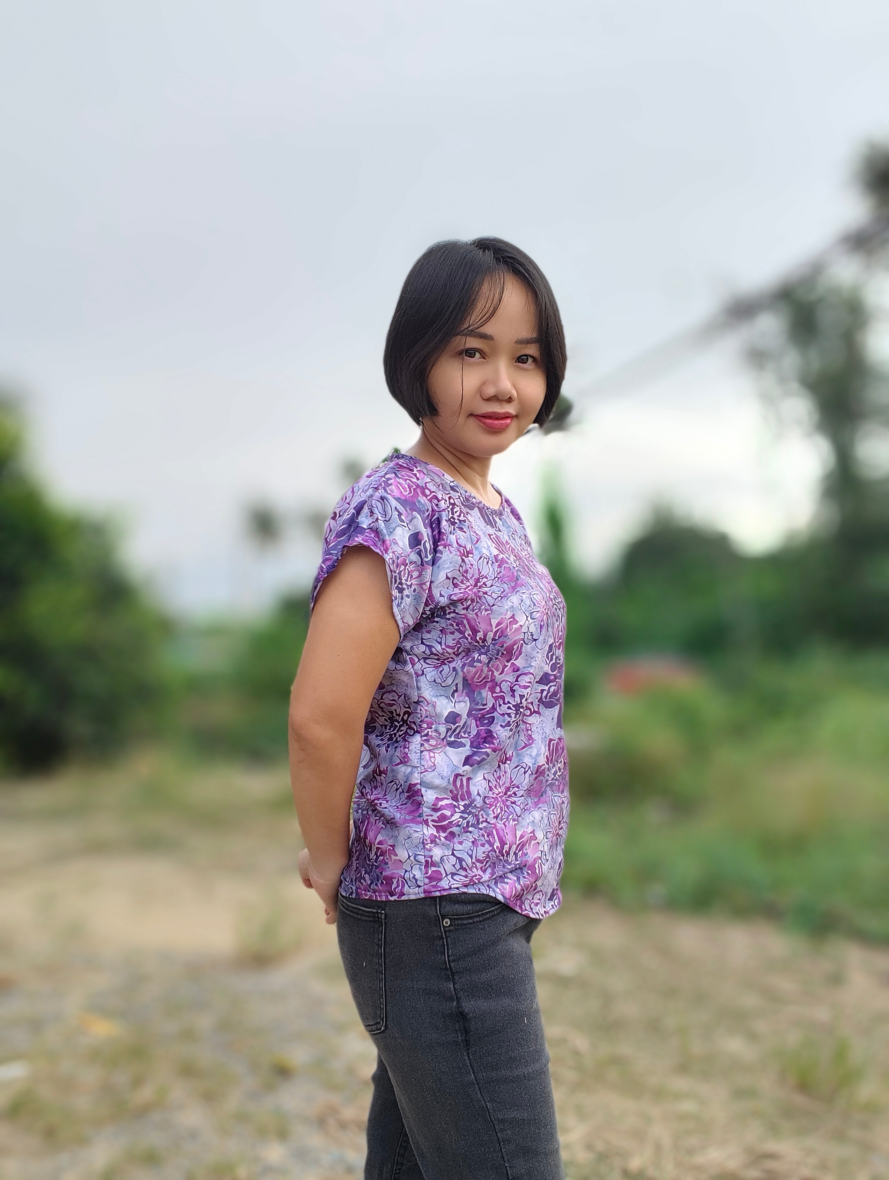 Brandy Balloon Sleeve PDF Sewing Pattern | Beginner-Friendly Woven Dolman Top