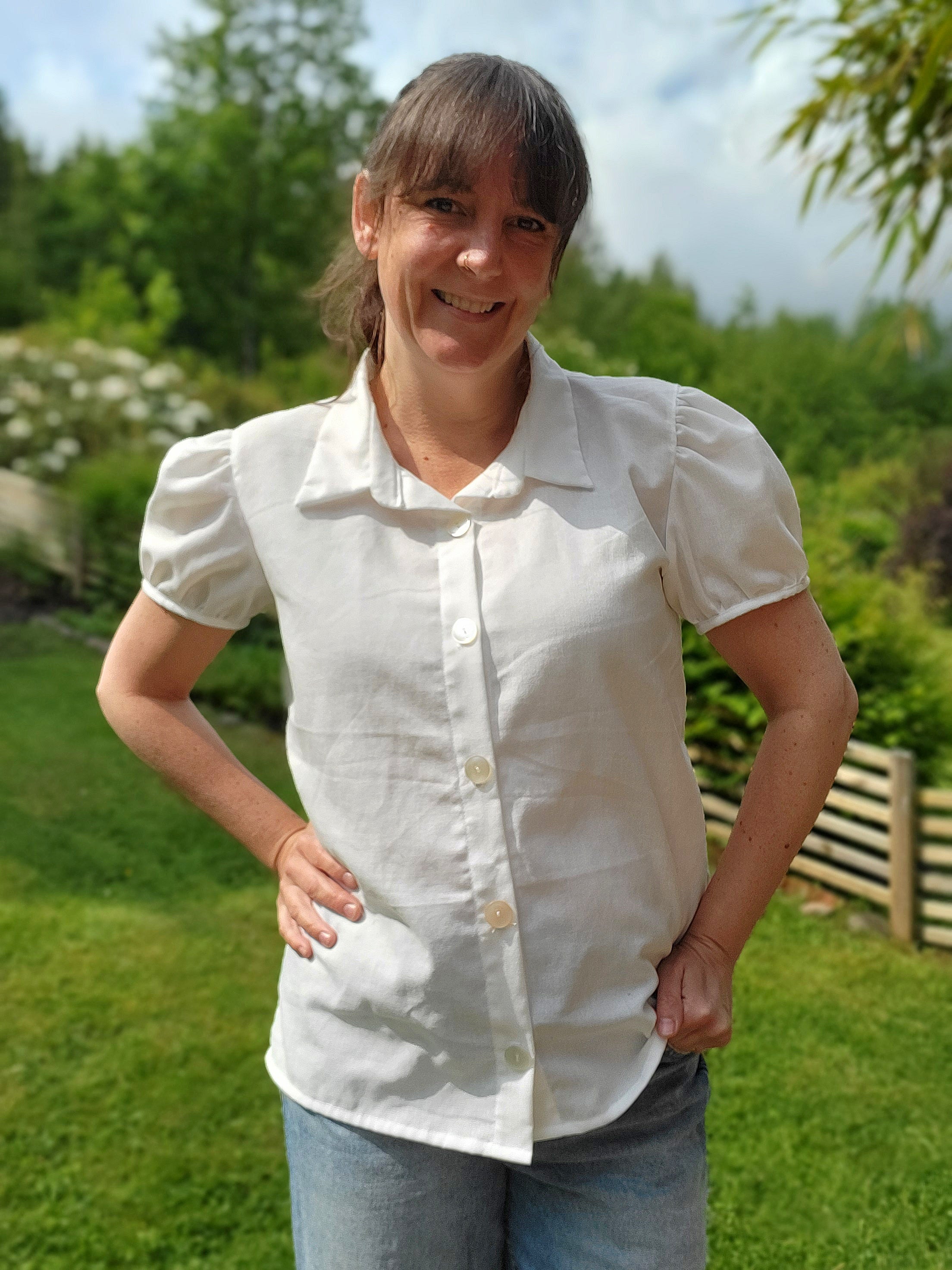 Gisella Oversized Puff-Sleeve Shirt and Dress Pattern
