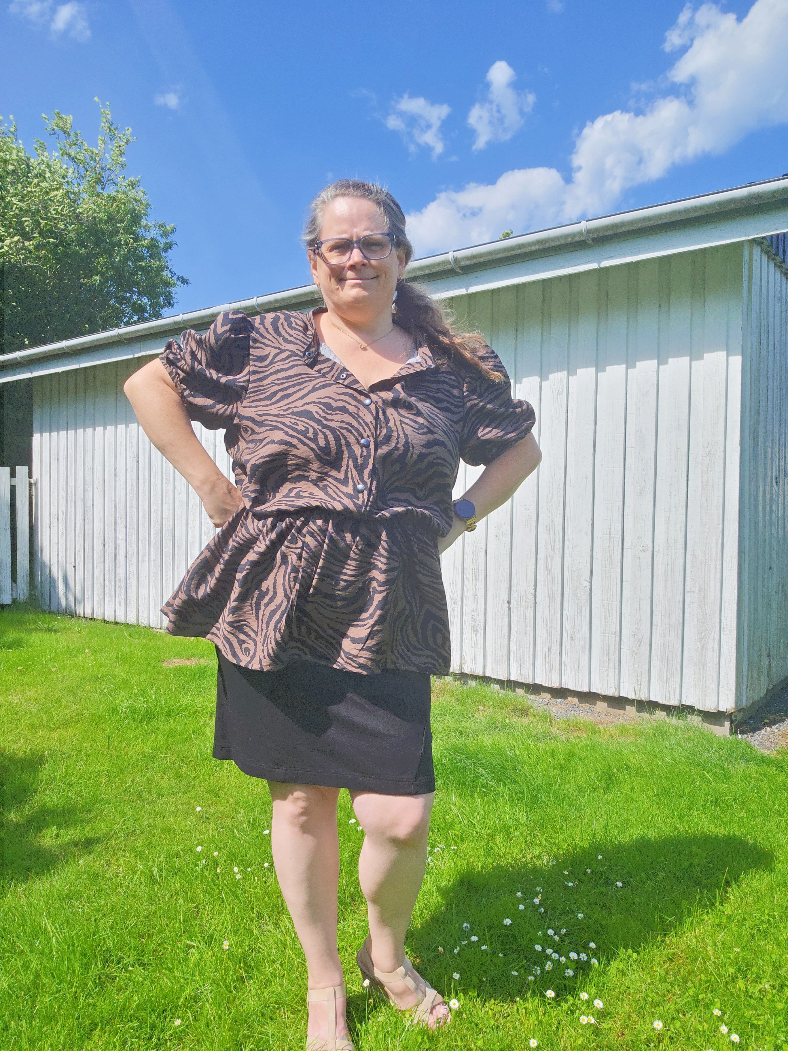Gisella Oversized Puff-Sleeve Shirt and Dress Pattern