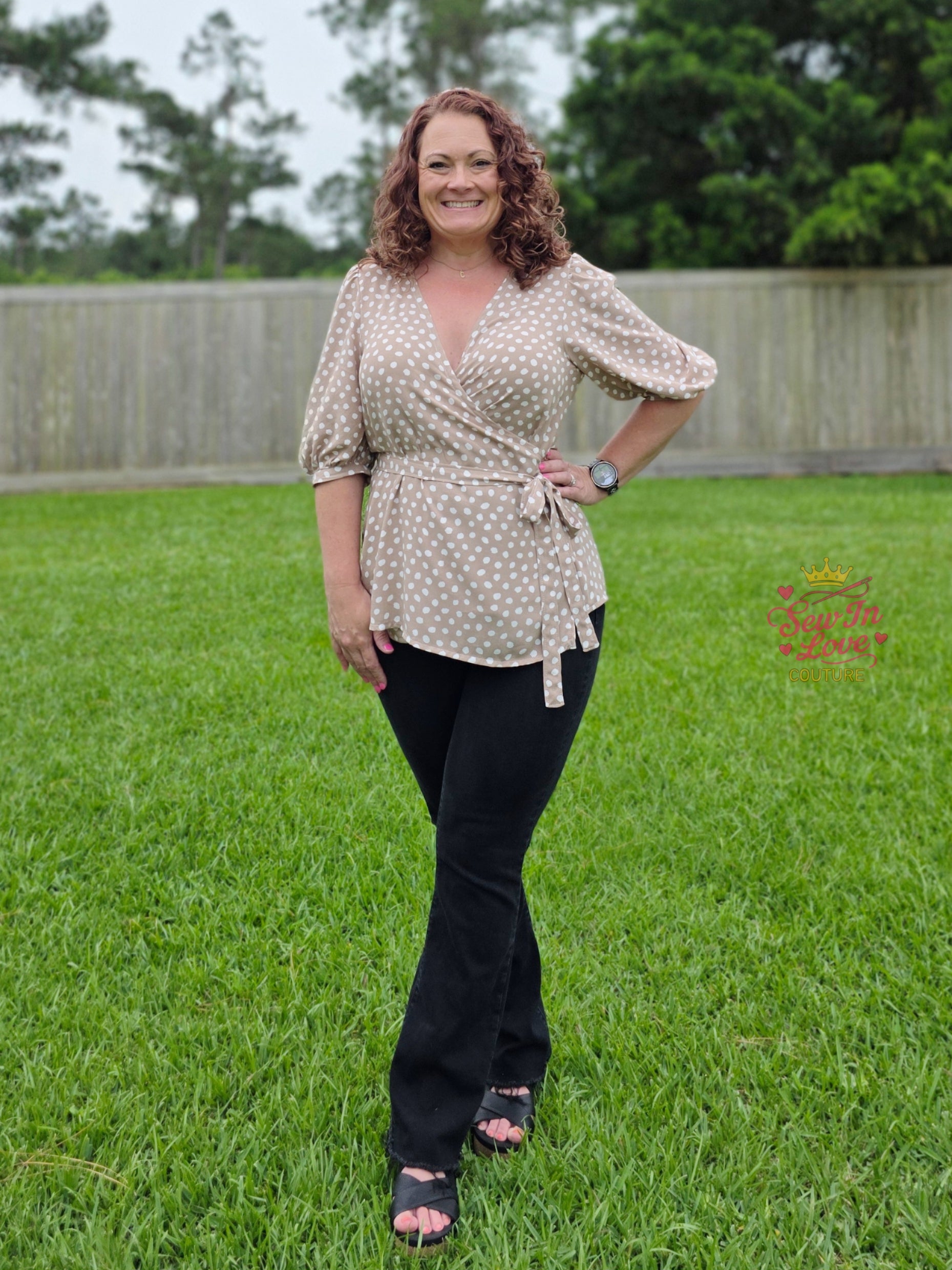 Leonie Woven Wrap Top and Dress Sewing Pattern