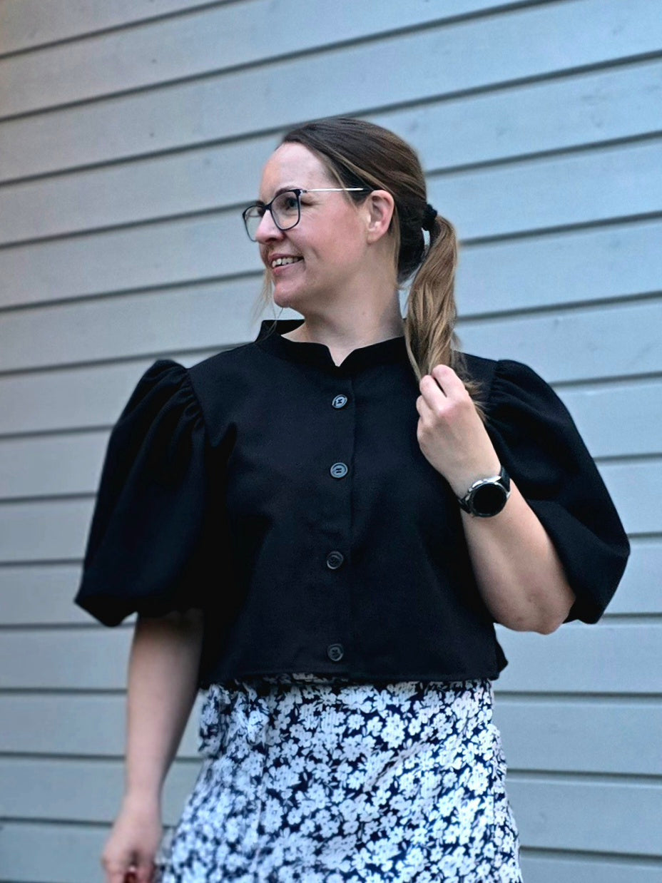 Gisella Oversized Puff-Sleeve Shirt and Dress Pattern