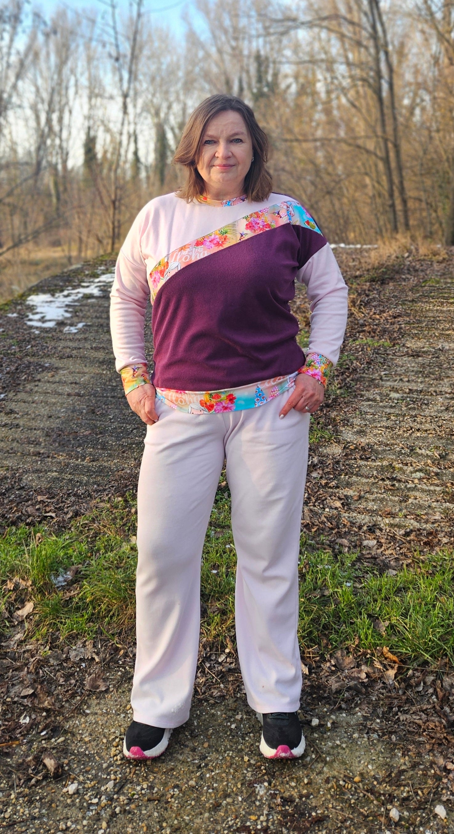 Sage Diagonal Color-Block Sweatshirt Sewing Pattern