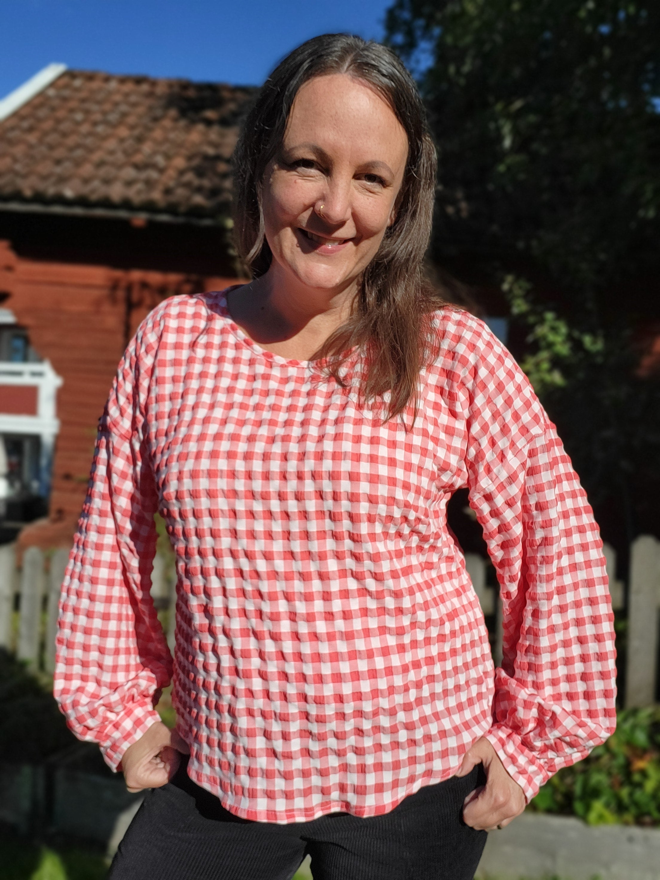 Brandy Balloon Sleeve PDF Sewing Pattern | Beginner-Friendly Woven Dolman Top