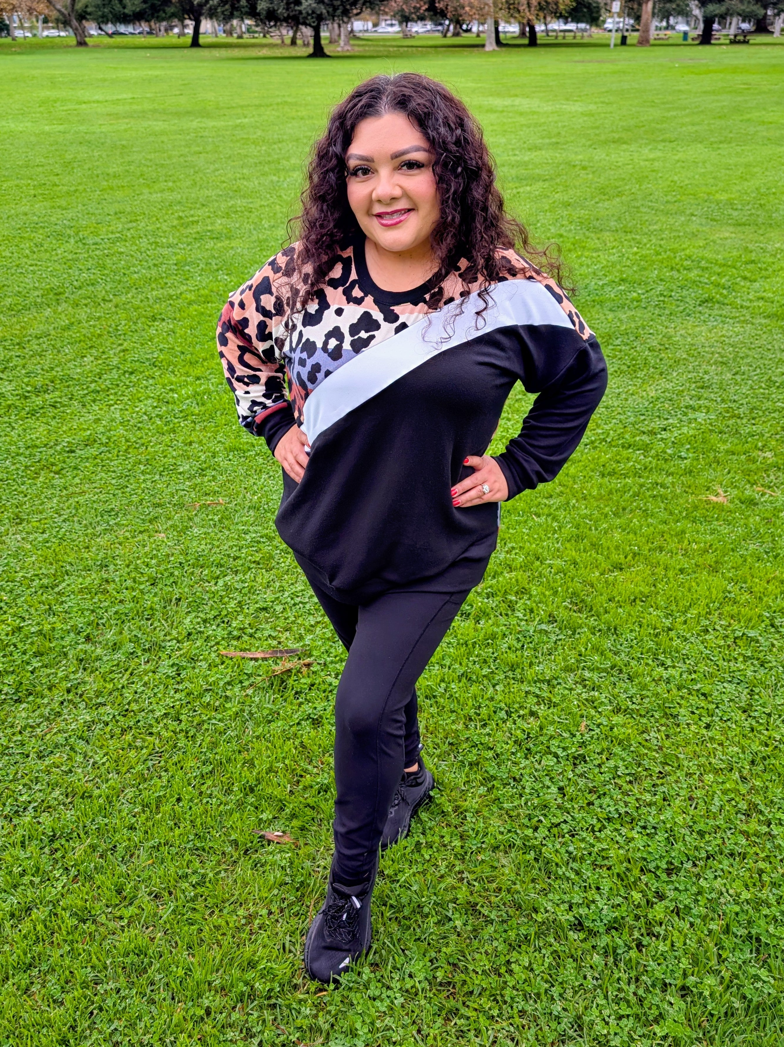 Sage Diagonal Color-Block Sweatshirt Sewing Pattern