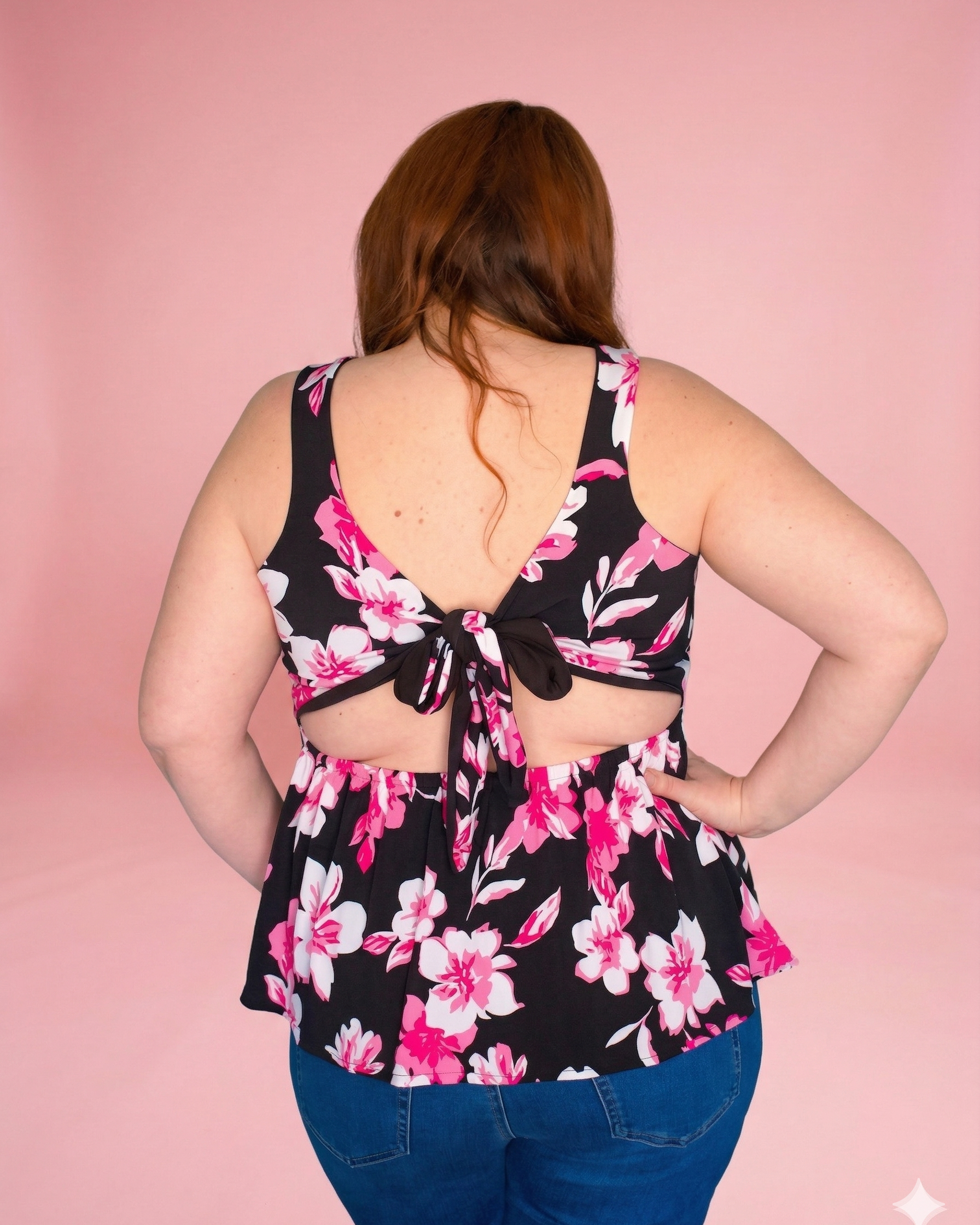 casual tank style knit top sewing pattern square neckline tie back