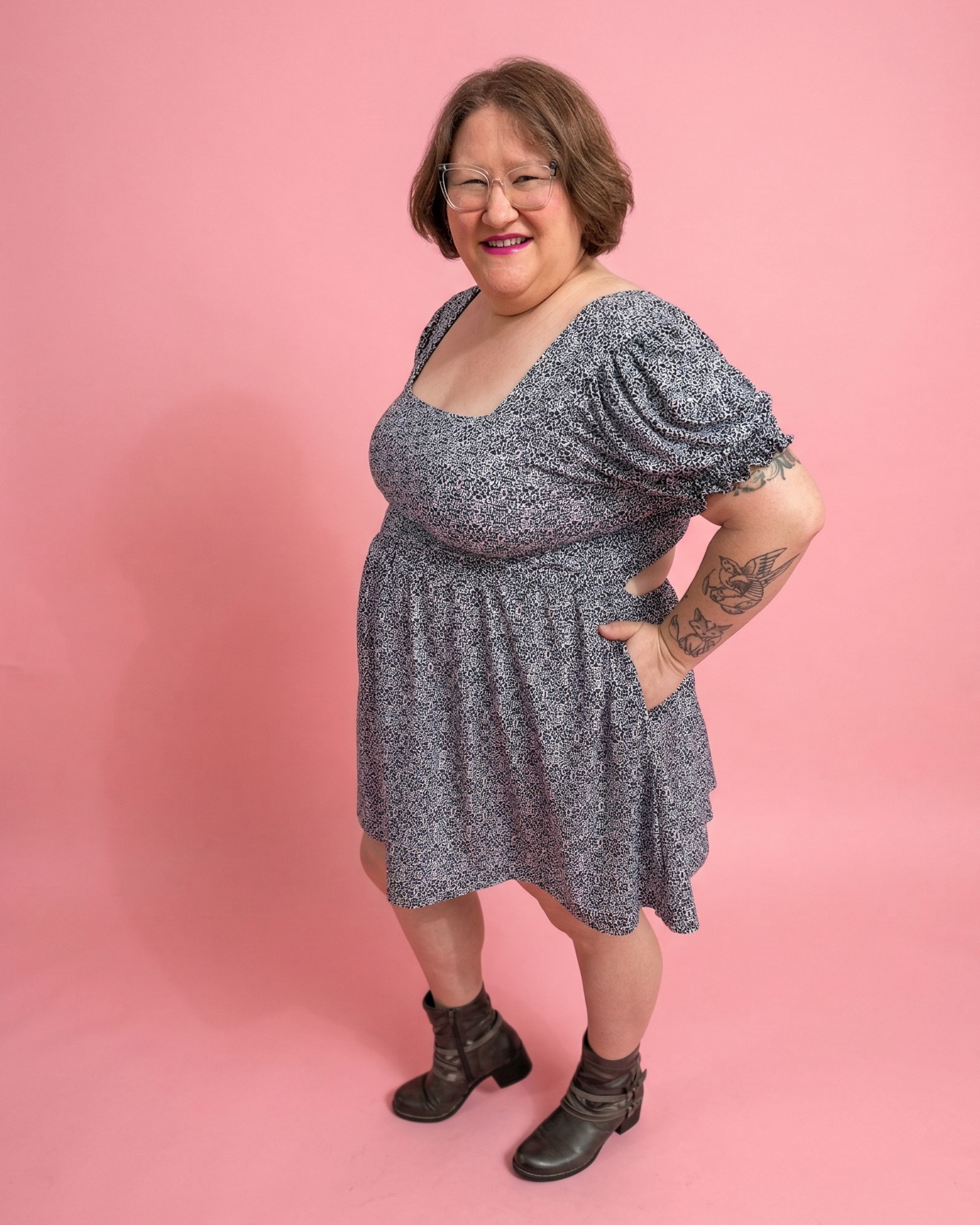 easy knit dress sewing pattern square neckline tie back beginner friendly