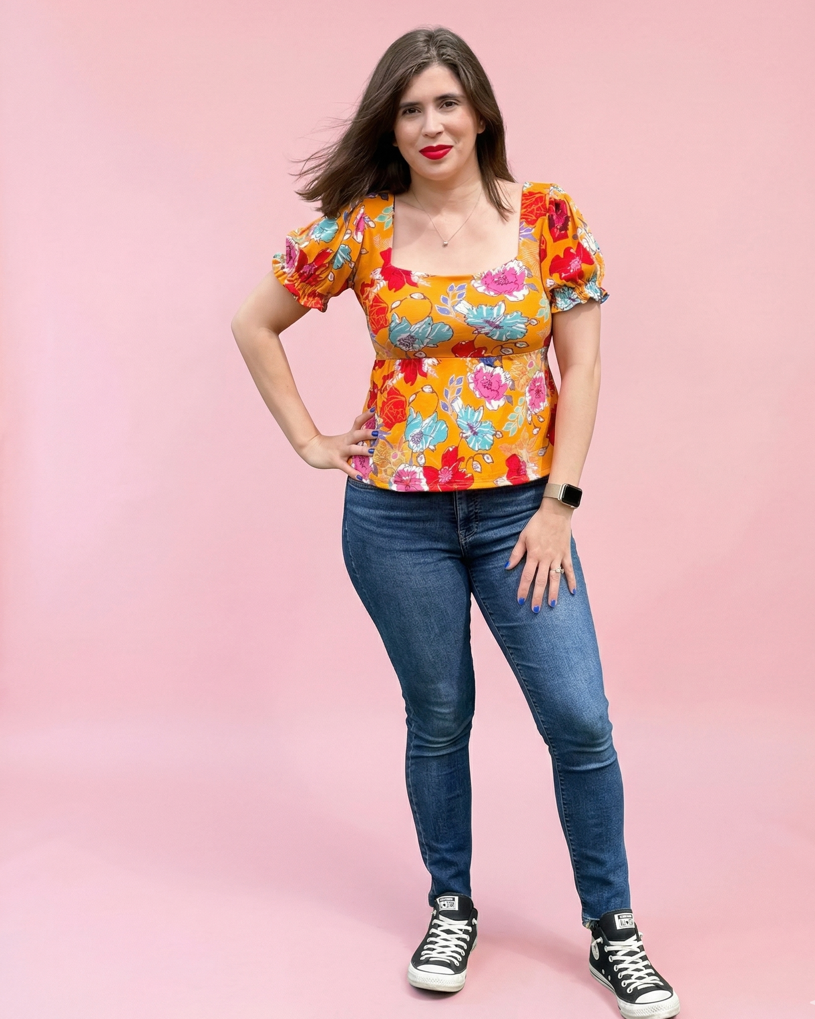 knit sewing pattern with empire waist option square neck tie back