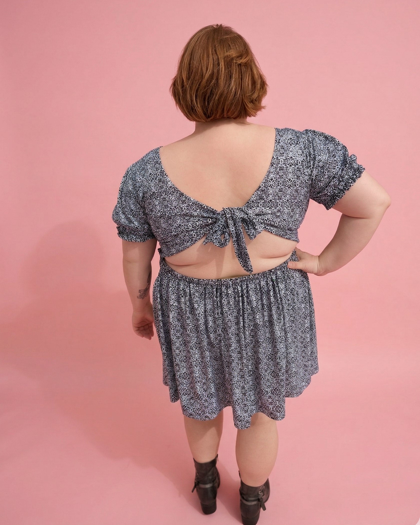 versatile knit sewing pattern includes square neck top and dress options