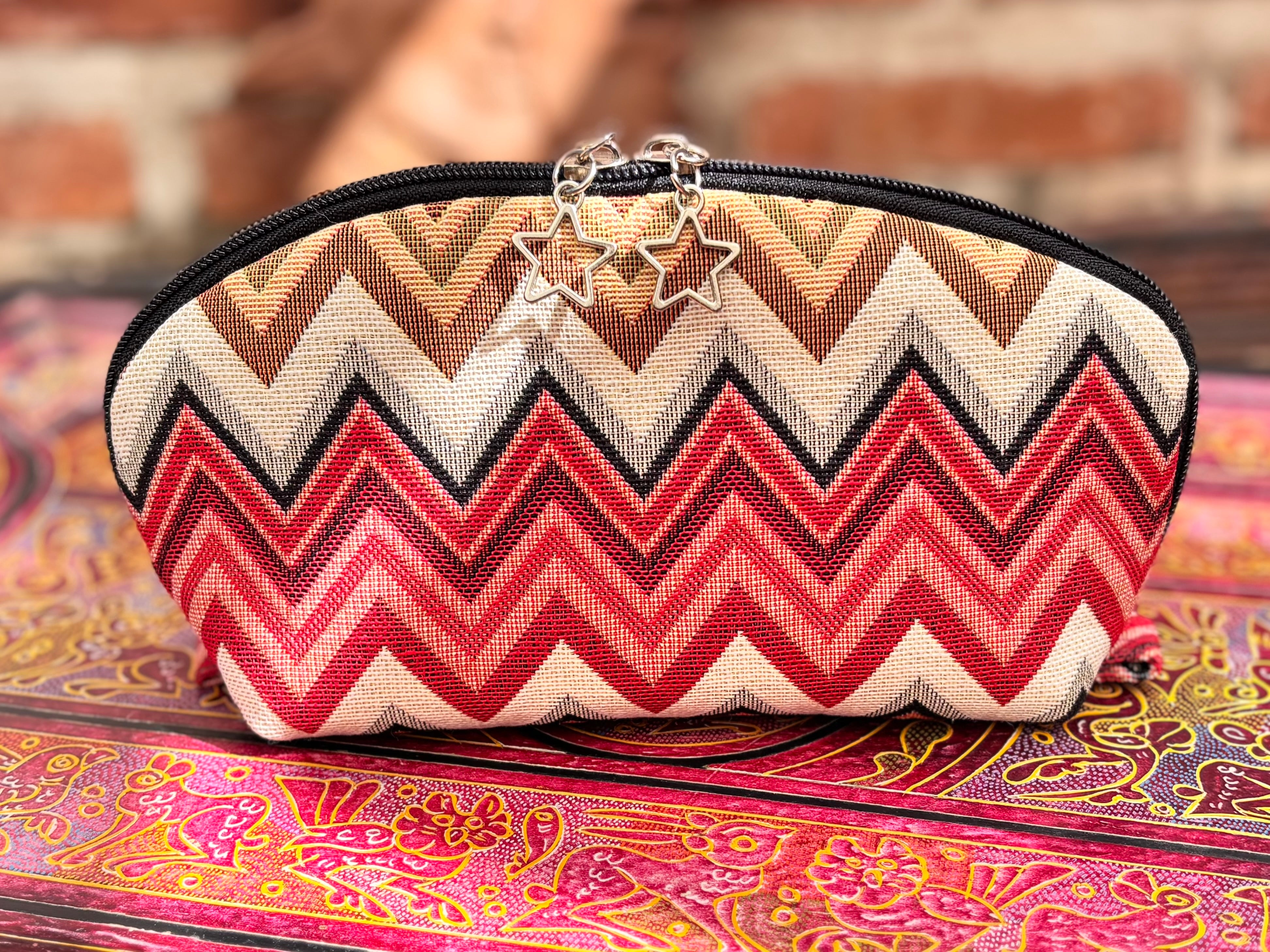 Close-up of zipper installation on the Tessa Toiletry Pouch sewing pattern.