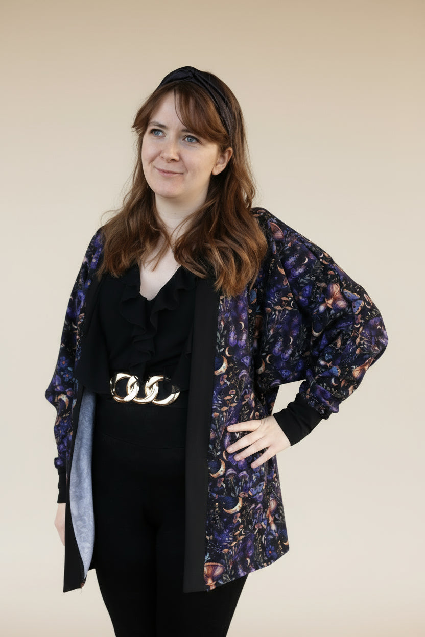 sewing pattern for batwing cardigan mid thigh length