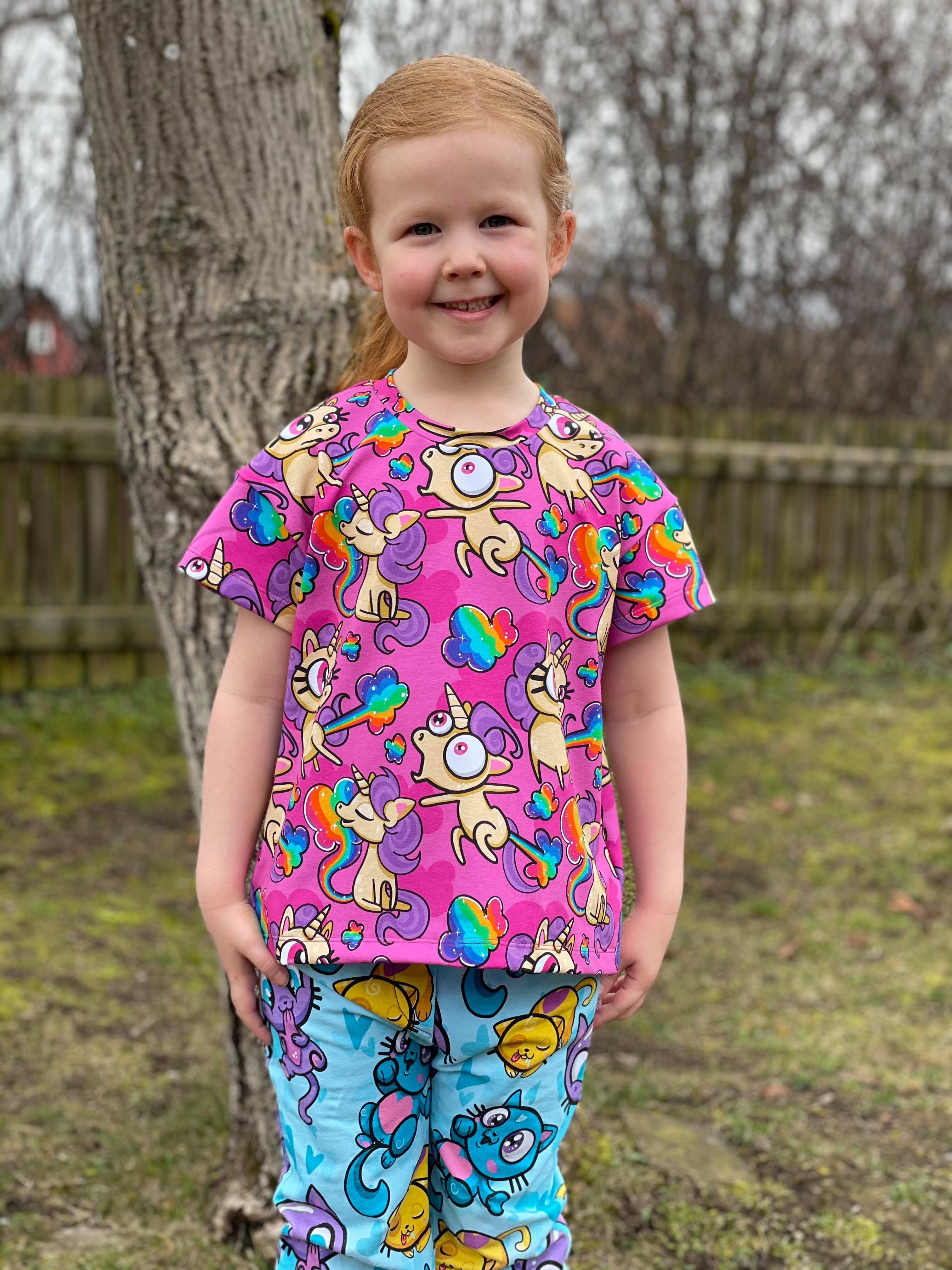 Kids Oversized Tee Pattern