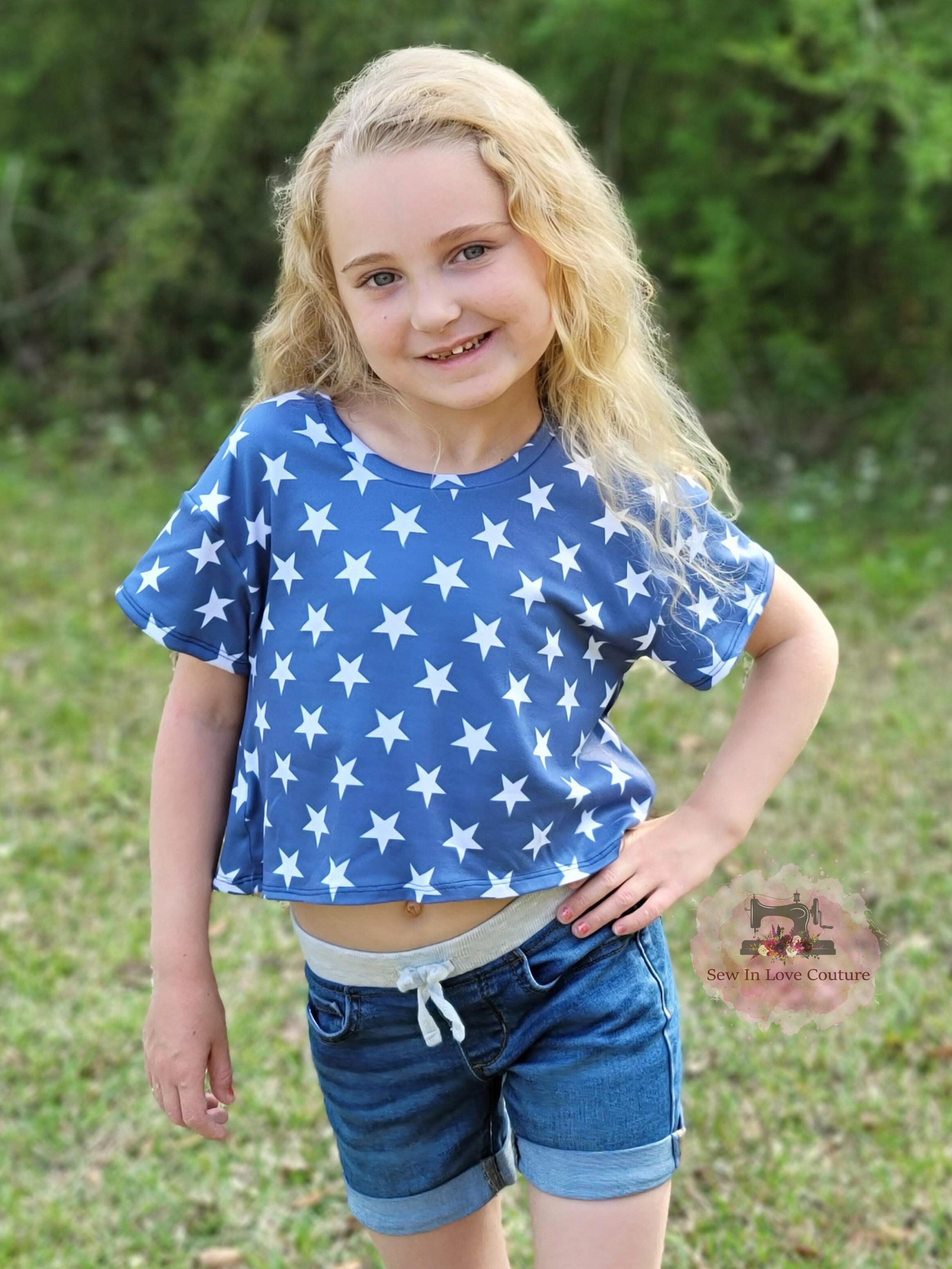 Kids Oversized Tee Pattern