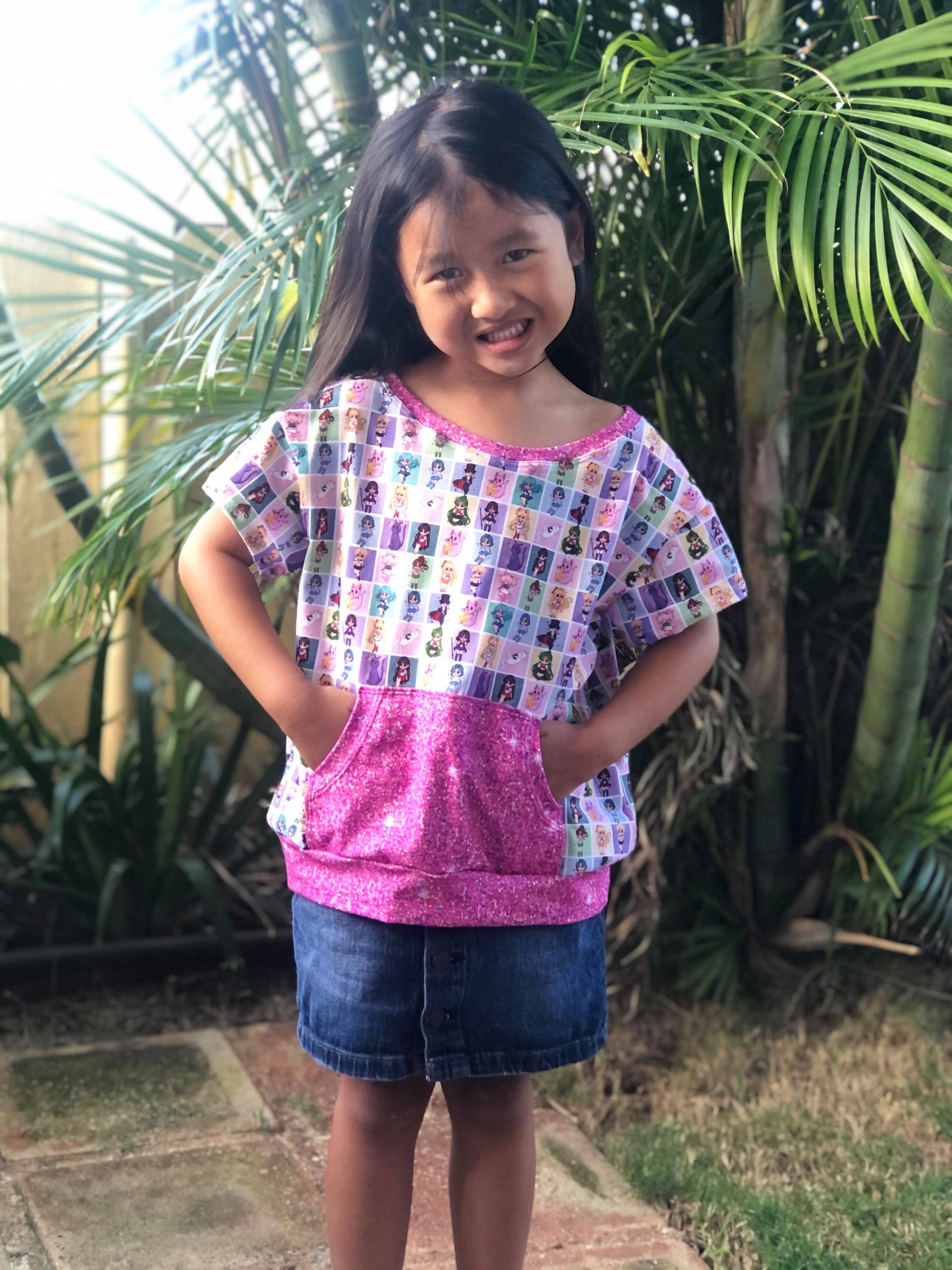 Kids Oversized Tee Pattern
