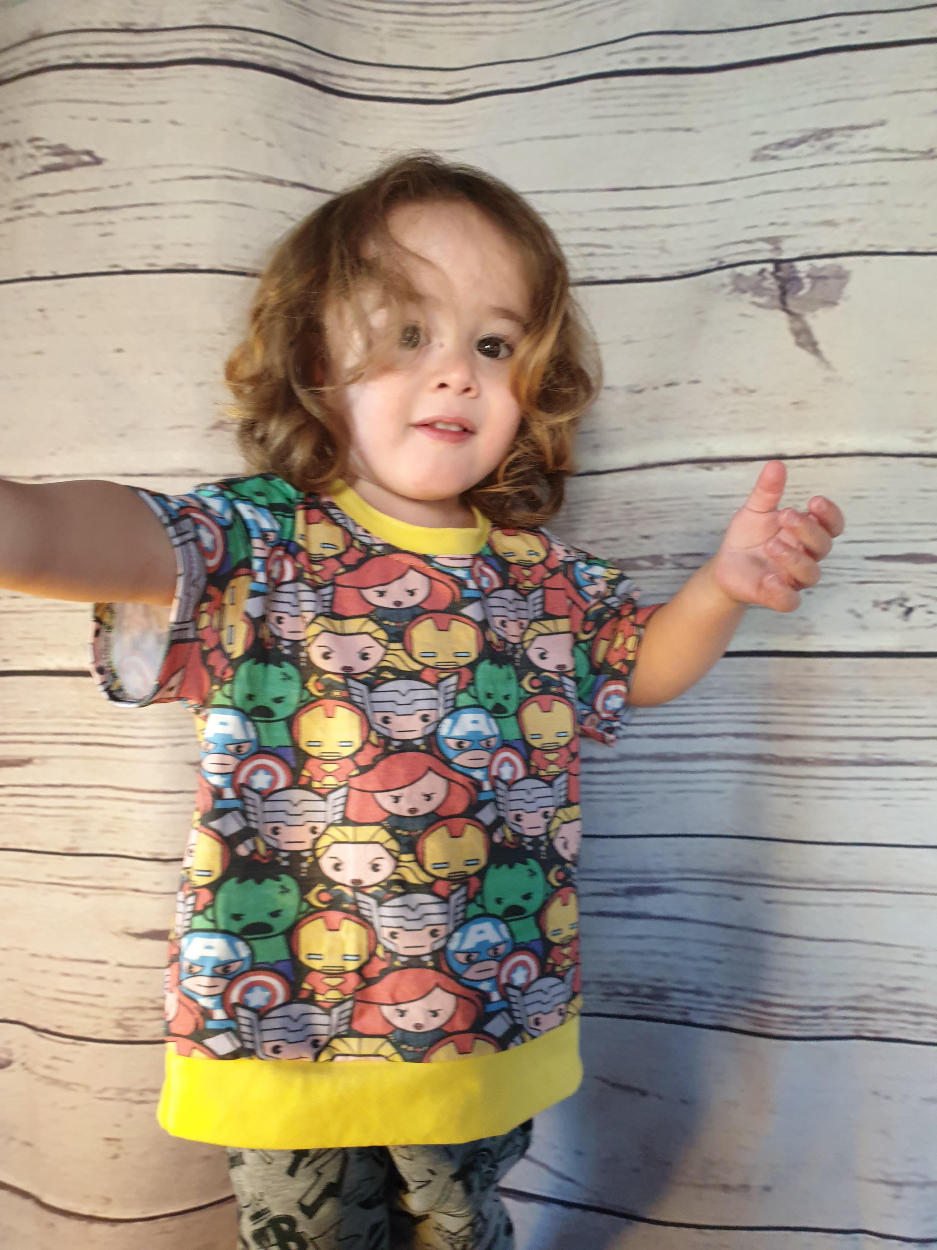 Kids Oversized Tee Pattern