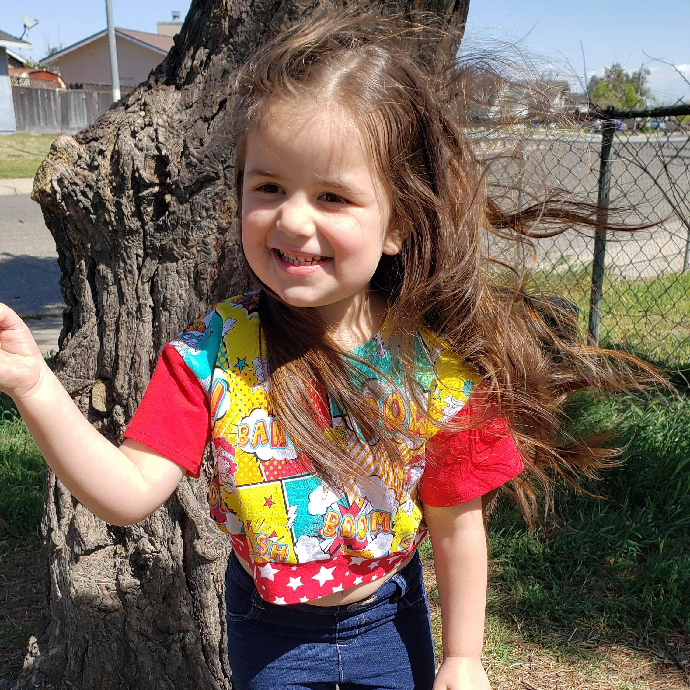 Kids Oversized Tee Pattern