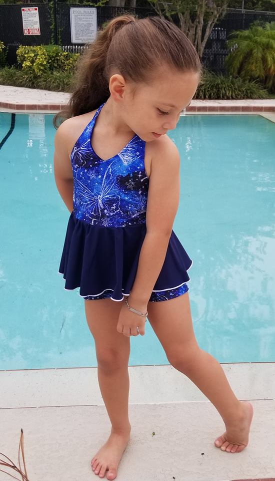 Girl's Be Brilliant Swimsuit Pattern - Ellie and Mac, Digital (PDF) Sewing Patterns | USA, Canada, UK, Australia