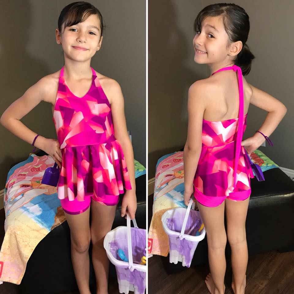 Girl's Be Brilliant Swimsuit Pattern - Ellie and Mac, Digital (PDF) Sewing Patterns | USA, Canada, UK, Australia