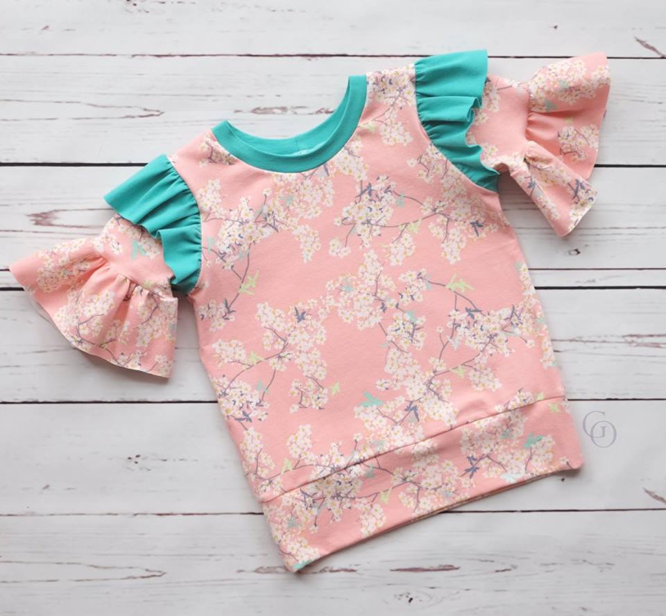 Girl's Be Determined Top, Tunic & Dress Pattern - Ellie and Mac, Digital (PDF) Sewing Patterns | USA, Canada, UK, Australia