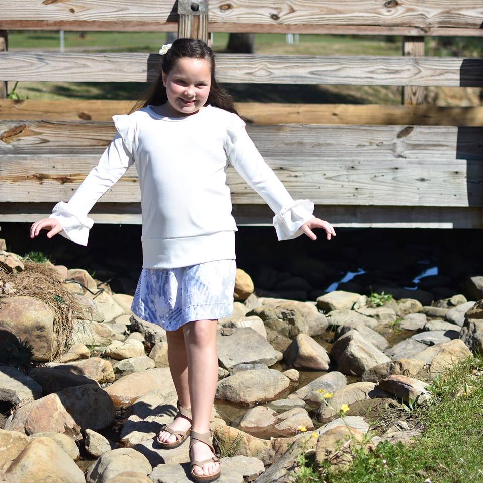 Girl's Be Determined Top, Tunic & Dress Pattern - Ellie and Mac, Digital (PDF) Sewing Patterns | USA, Canada, UK, Australia
