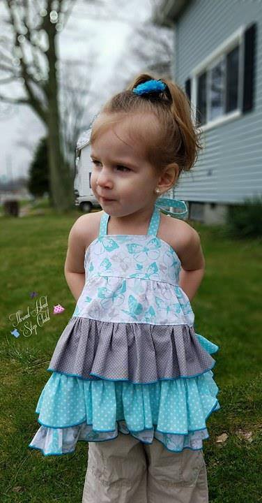 Girl's Be Girly Halter Pattern - Ellie and Mac, Digital (PDF) Sewing Patterns | USA, Canada, UK, Australia