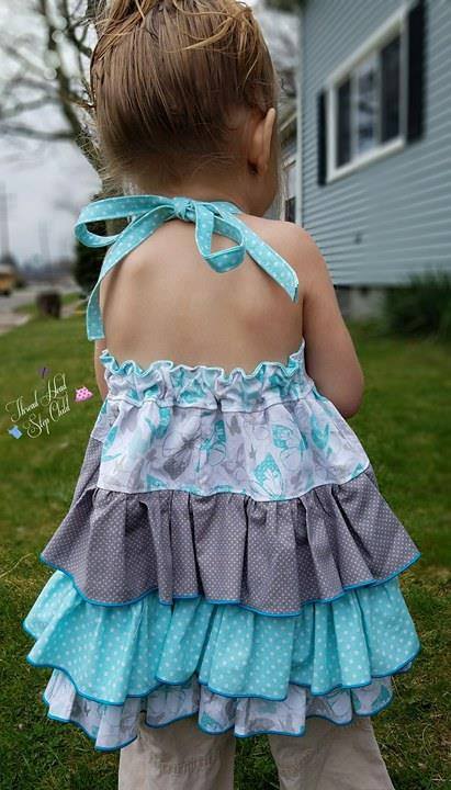 Girl's Be Girly Halter Pattern - Ellie and Mac, Digital (PDF) Sewing Patterns | USA, Canada, UK, Australia