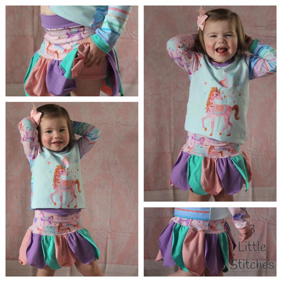 Girl's Be Inspired Petal Skirt Pattern - Ellie and Mac, Digital (PDF) Sewing Patterns | USA, Canada, UK, Australia