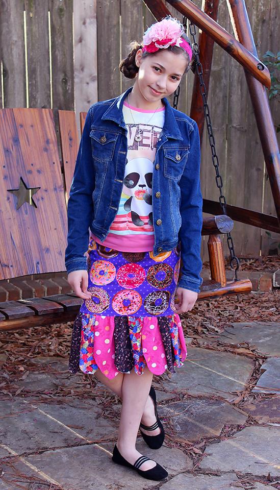 Girl's Be Inspired Petal Skirt Pattern - Ellie and Mac, Digital (PDF) Sewing Patterns | USA, Canada, UK, Australia