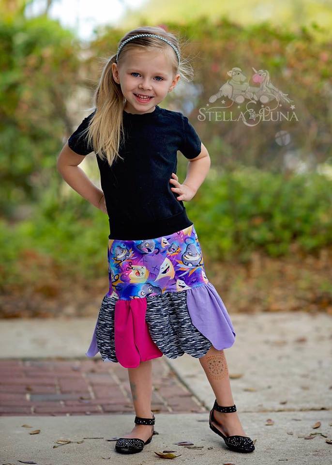 Girl's Be Inspired Petal Skirt Pattern - Ellie and Mac, Digital (PDF) Sewing Patterns | USA, Canada, UK, Australia