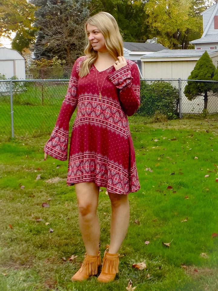 Women's Bell Sleeve Dress Pattern - Ellie and Mac, Digital (PDF) Sewing Patterns | USA, Canada, UK, Australia