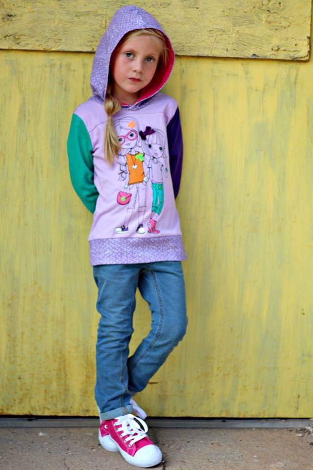 The Be Rad Hoodie Pattern Wacky - Ellie and Mac, Digital (PDF) Sewing Patterns | USA, Canada, UK, Australia