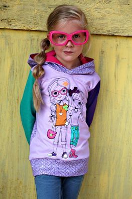 The Be Rad Hoodie Pattern Wacky - Ellie and Mac, Digital (PDF) Sewing Patterns | USA, Canada, UK, Australia