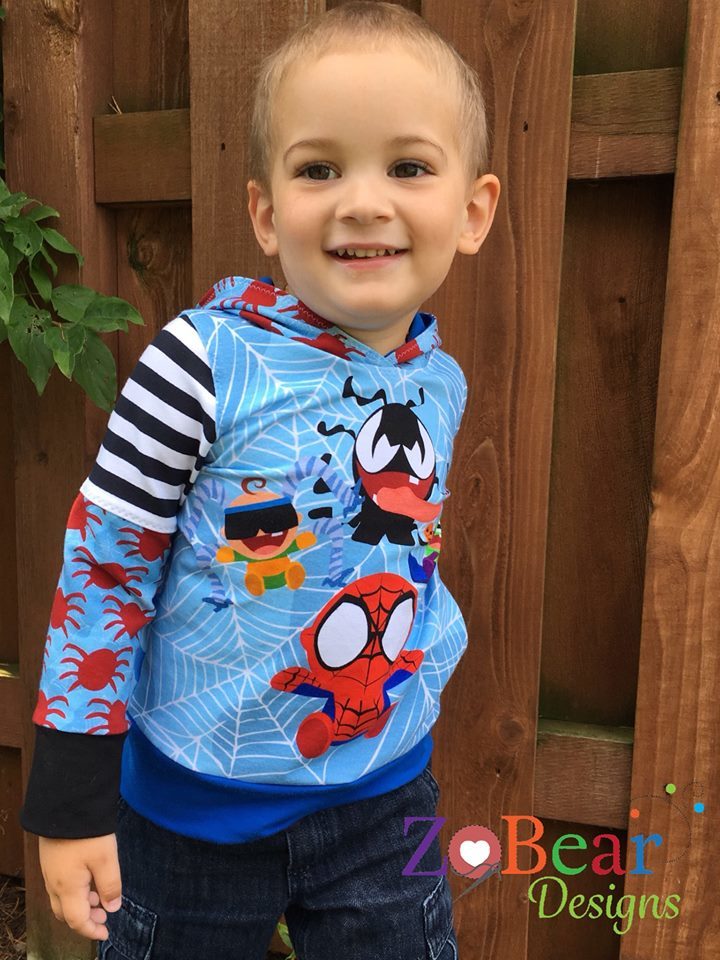 The Be Rad Hoodie Pattern Wacky - Ellie and Mac, Digital (PDF) Sewing Patterns | USA, Canada, UK, Australia