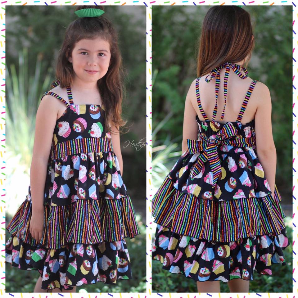 Girl's Be Spontaneous Dress Pattern - Ellie and Mac, Digital (PDF) Sewing Patterns | USA, Canada, UK, Australia