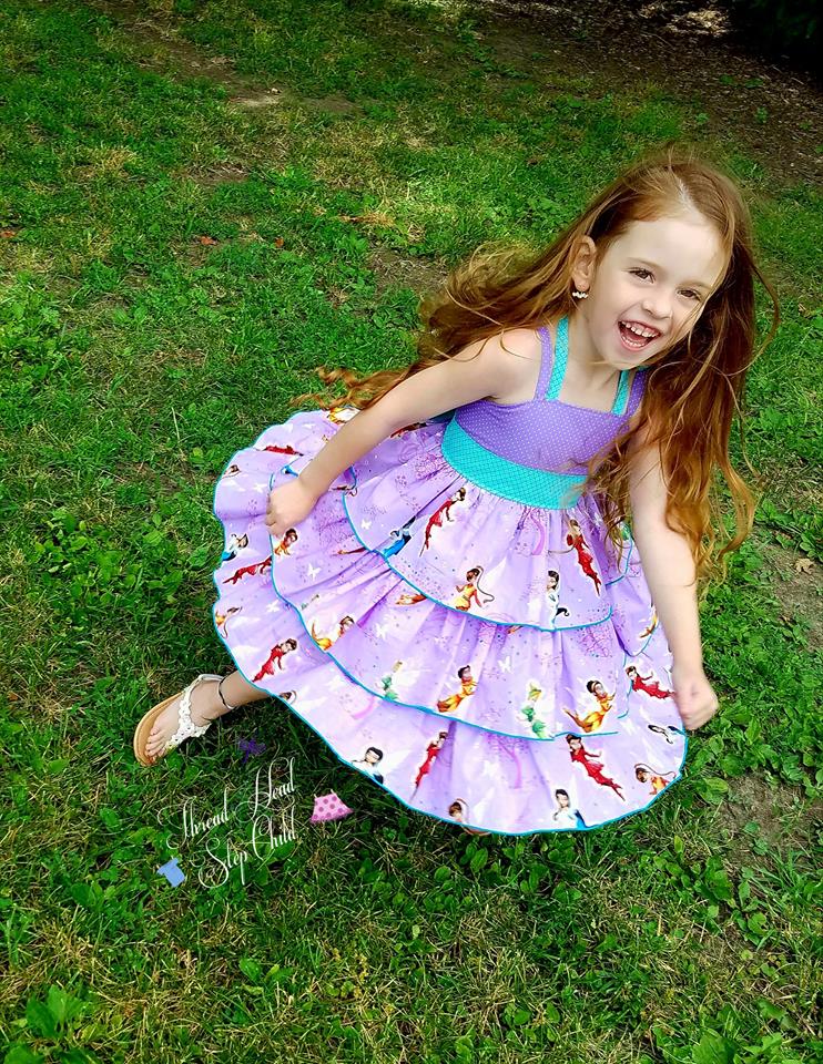 Girl's Be Spontaneous Dress Pattern - Ellie and Mac, Digital (PDF) Sewing Patterns | USA, Canada, UK, Australia