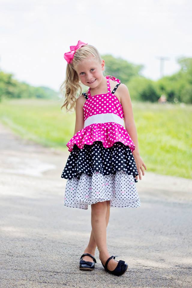 Girl's Be Spontaneous Dress Pattern - Ellie and Mac, Digital (PDF) Sewing Patterns | USA, Canada, UK, Australia