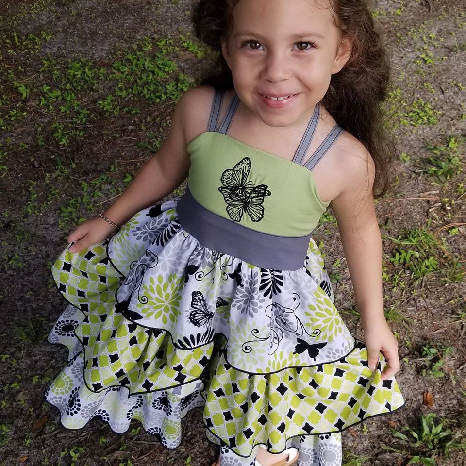 Girl's Be Spontaneous Dress Pattern - Ellie and Mac, Digital (PDF) Sewing Patterns | USA, Canada, UK, Australia