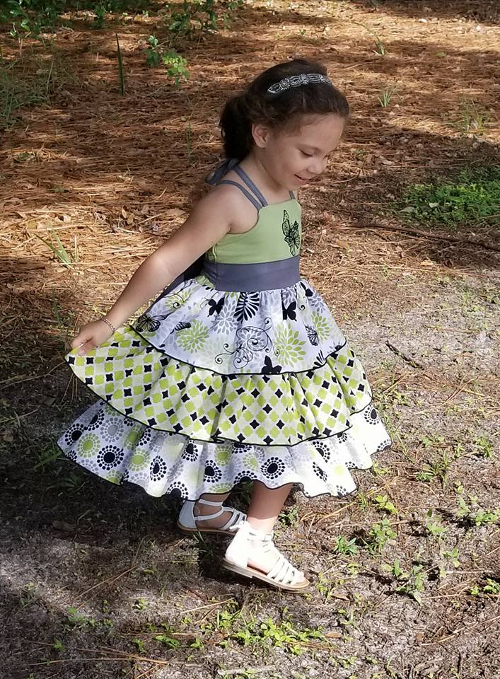 Girl's Be Spontaneous Dress Pattern - Ellie and Mac, Digital (PDF) Sewing Patterns | USA, Canada, UK, Australia