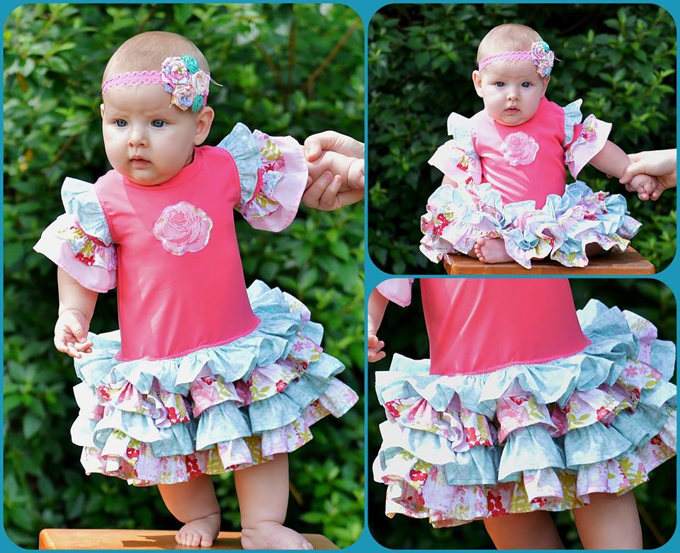 Bianca Ruffled Party Dress Pattern - Ellie and Mac, Digital (PDF) Sewing Patterns | USA, Canada, UK, Australia