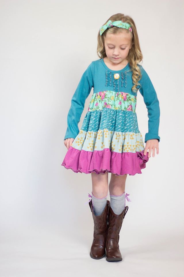 Girl's Boho Twirl Top Pattern - Ellie and Mac, Digital (PDF) Sewing Patterns | USA, Canada, UK, Australia