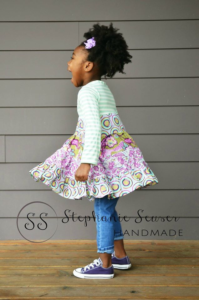 Girl's Boho Twirl Top Pattern - Ellie and Mac, Digital (PDF) Sewing Patterns | USA, Canada, UK, Australia
