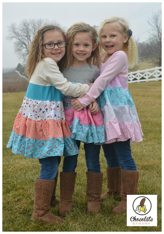 Girl's Boho Twirl Top Pattern - Ellie and Mac, Digital (PDF) Sewing Patterns | USA, Canada, UK, Australia