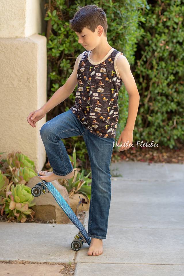Boy's Great Adventure Tank Top Pattern - Ellie and Mac, Digital (PDF) Sewing Patterns | USA, Canada, UK, Australia