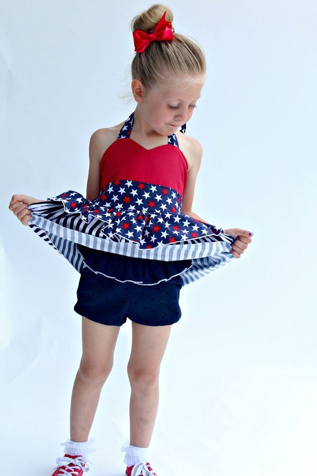 Girls Bubblicious Shorts Pattern - Ellie and Mac, Digital (PDF) Sewing Patterns | USA, Canada, UK, Australia
