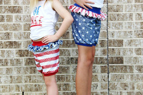 Girls Bubblicious Shorts Pattern - Ellie and Mac, Digital (PDF) Sewing Patterns | USA, Canada, UK, Australia