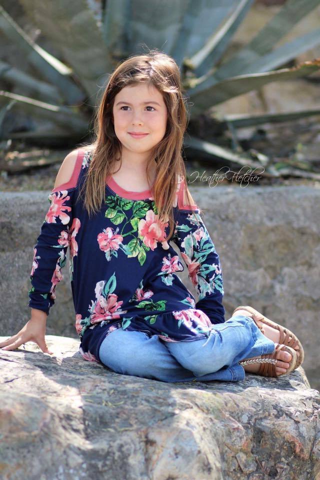 Girl's Cold Shoulder Tunic Pattern - Ellie and Mac, Digital (PDF) Sewing Patterns | USA, Canada, UK, Australia