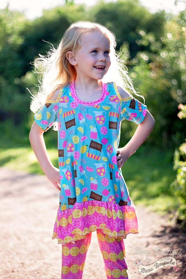 Girl's Cold Shoulder Tunic Pattern - Ellie and Mac, Digital (PDF) Sewing Patterns | USA, Canada, UK, Australia