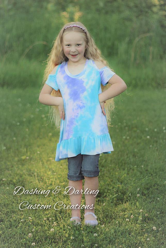 Girl's Cold Shoulder Tunic Pattern - Ellie and Mac, Digital (PDF) Sewing Patterns | USA, Canada, UK, Australia