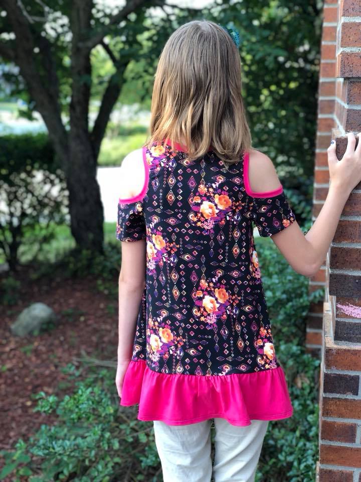 Cold Shoulder Tunic Pattern (kid's) - Clearance Sale